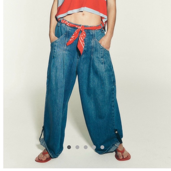 We The Free Denim - We The Free People La Vida Pull-on wide leg jeans, size Small